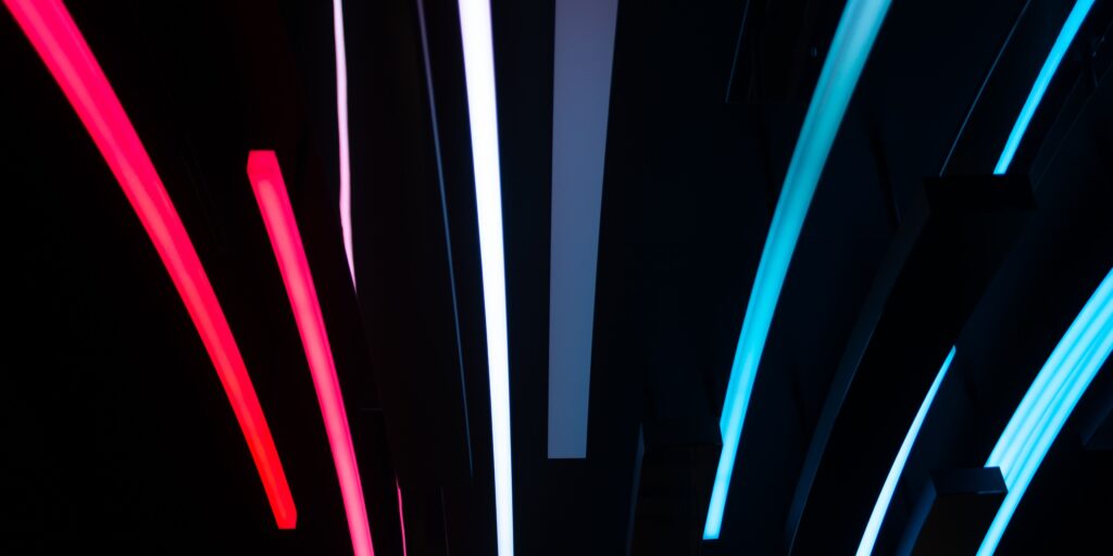 abstract artwork in neon colours